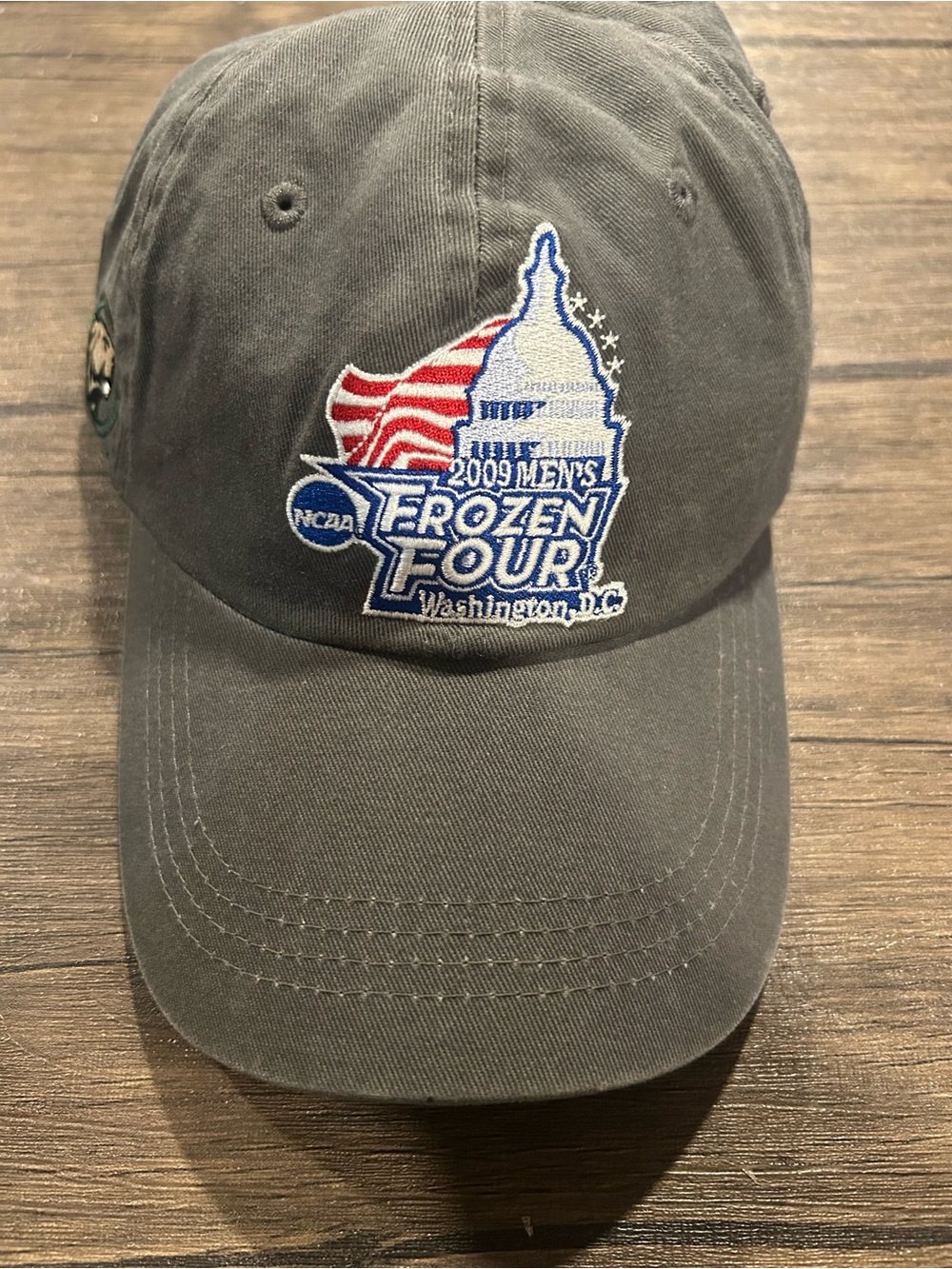 Men's Gray Baseball Cap with Frozen Four Washington DC Logo